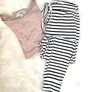 Black&White Stripped Joggers